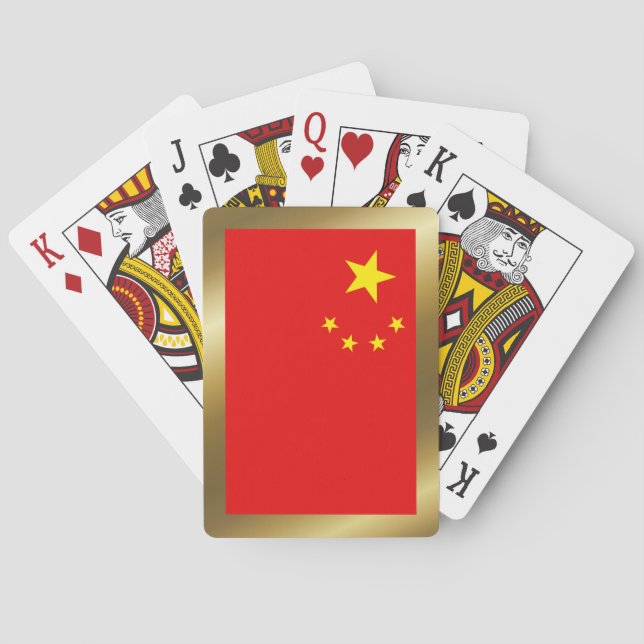 China-Flaggen-Spielkarten Spielkarten (Rückseite)