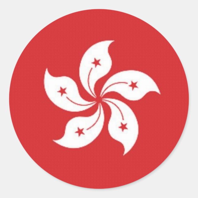 China Hongkong Runder Aufkleber (Vorderseite)