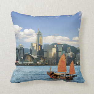 China; Hongkong; Victoria Harbour HafenA Kissen