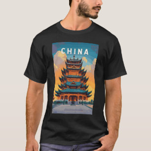 China-Illustration Reise Kunst Vintage T-Shirt