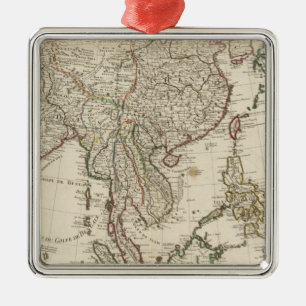 China, Indien, Asien Silbernes Ornament
