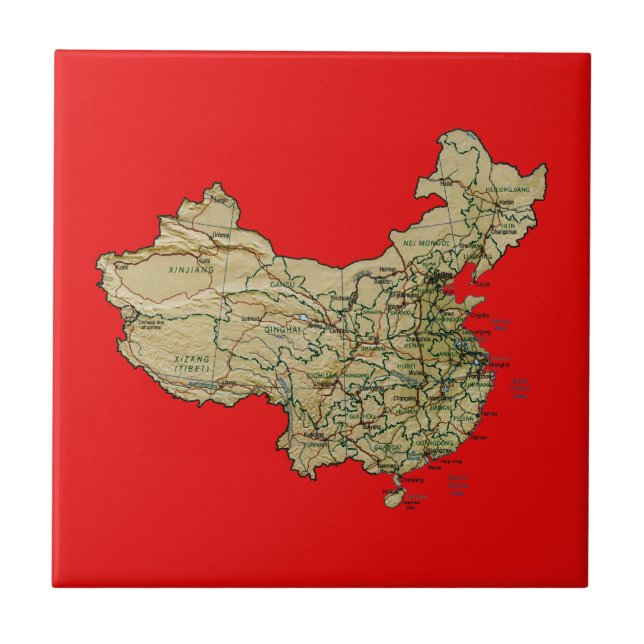 China-Karten-Fliese Fliese (Vorderseite)
