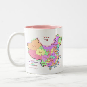 China-Karten-Tasse Zweifarbige Tasse