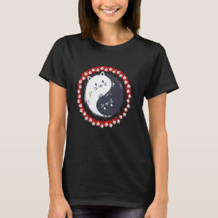 China Katzenliebhaber Chinesisches Symbol Katzenze T-Shirt