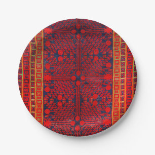 China Khotan Rot Gelb Pappteller
