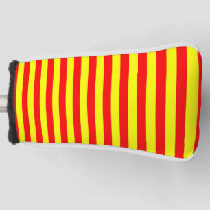 china kirgisistan spanien flagge streifen rot gelb golf headcover