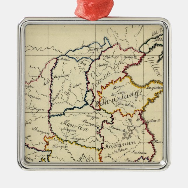 China, Korea Silbernes Ornament (Vorne)