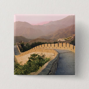 China, Kreis Huairou, Sonnenuntergang über der Button