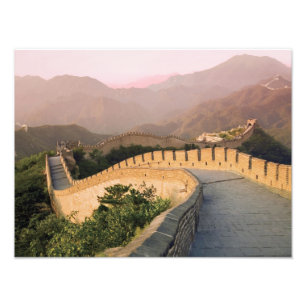 China, Kreis Huairou, Sonnenuntergang über der Fotodruck