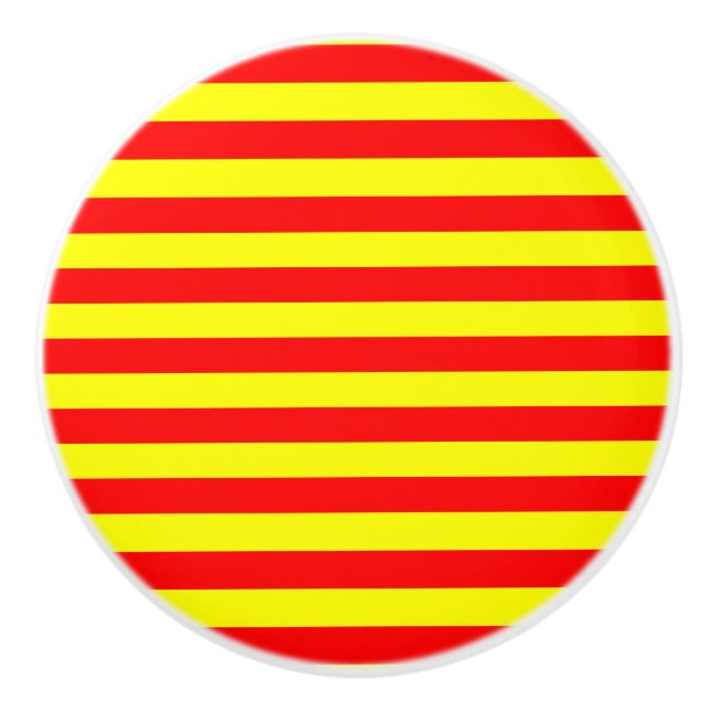 china kyrgyzstan spain flag stripes red yellow pat keramikknauf (Vorderseite)