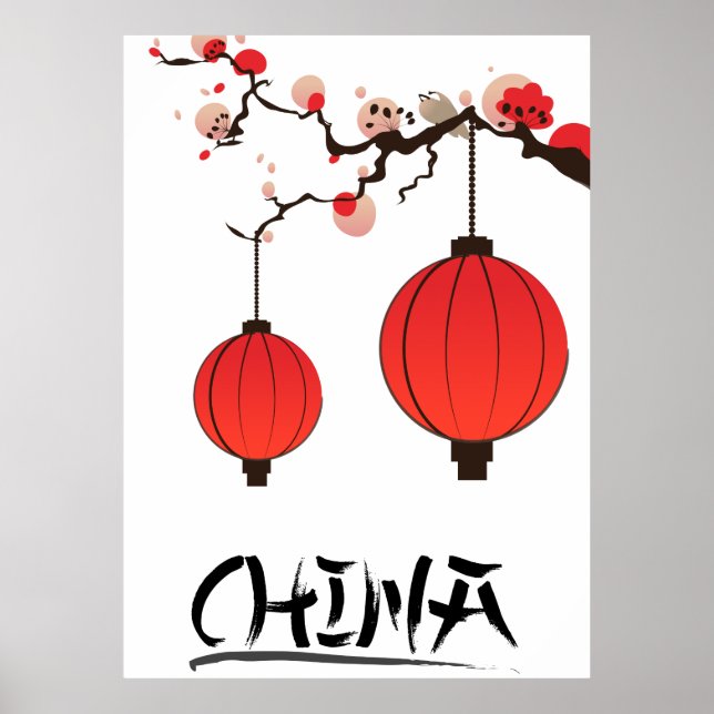 China Lanterns Reiseplakat drucken. Poster (Vorne)