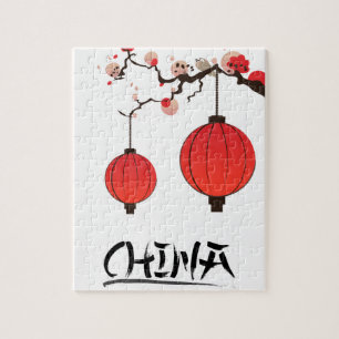 China-Laternen Reiseplakat-Druck.