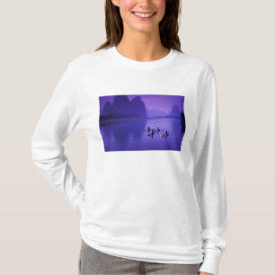 China, Li-Fluss. Kormoran-Fischer. T-Shirt