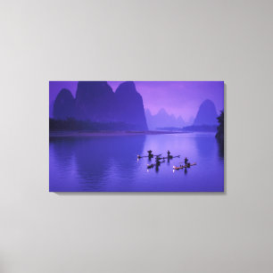 China, Li River. Kormorane Leinwanddruck
