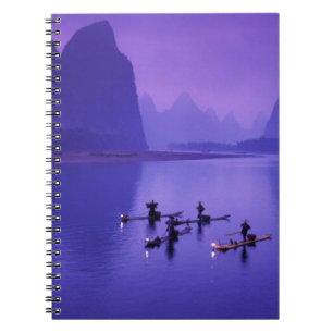 China, Li River. Kormorane Notizblock