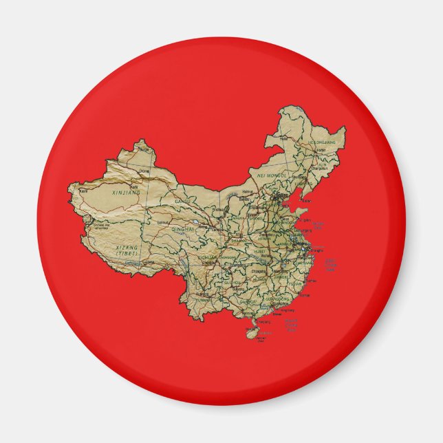 China Map Magnet (Vorne)