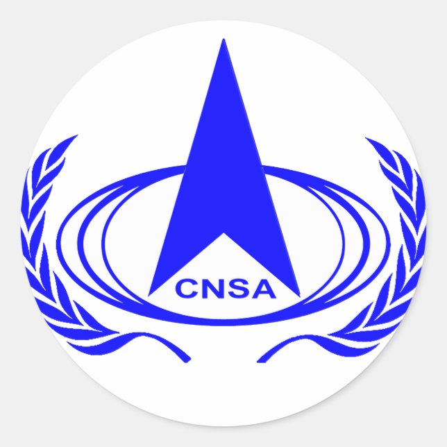 China National Space Administration - CNSA Runder Aufkleber (Vorderseite)