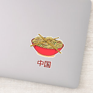 China Noodles Aufkleber