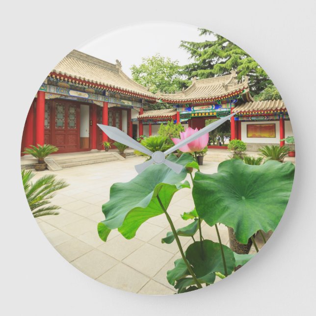 China Pagoda Interior Große Wanduhr (Vorderseite)