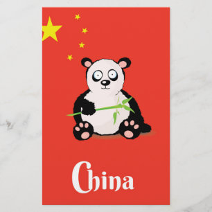 China Panda Reiseplakat. Briefpapier