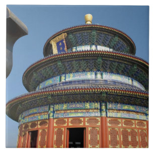 China, Peking, Himmelstempel, Chinesische Urne in Fliese