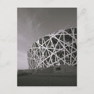 China, Peking. Nationalstadion, Austragungsort der Postkarte