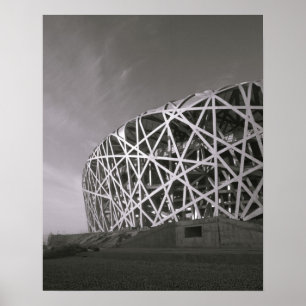 China, Peking. Nationalstadion, Veranstaltungsort Poster