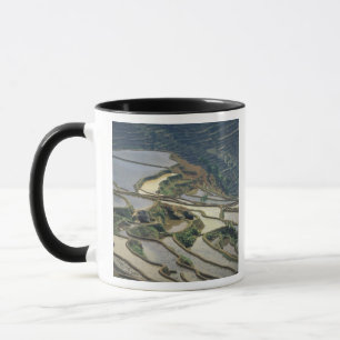 China, Provinz Yunnan. Überschwemmte Reisterrassen Tasse
