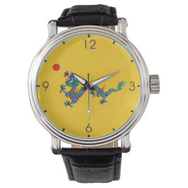 China Qing Dynastie Flag (chinesischer Drache) (as Armbanduhr