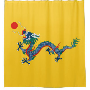 China Qing Dynastie Flag (chinesischer Drache) (as Duschvorhang