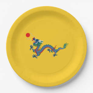 China Qing Dynastie Flag (chinesischer Drache) (as Pappteller