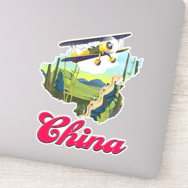China Reiseplakat Aufkleber (Detail)