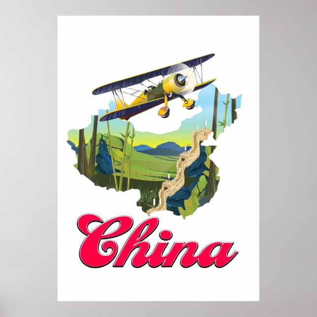 China Reiseplakat Poster (Vorne)
