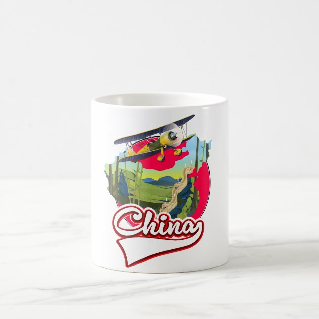 China Reiseplan Logo Kaffeetasse (Mittel)