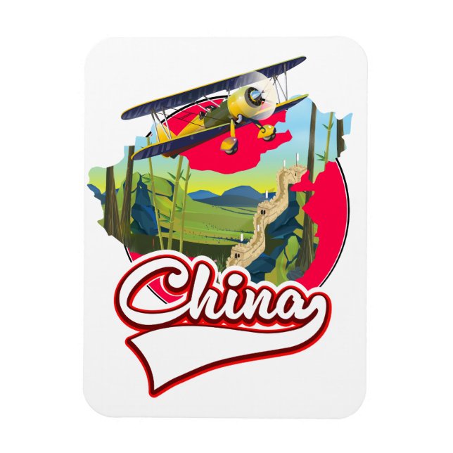 China Reiseplan Logo Magnet (Vertikal)