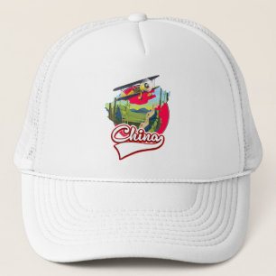 China Reiseplan Logo Truckerkappe