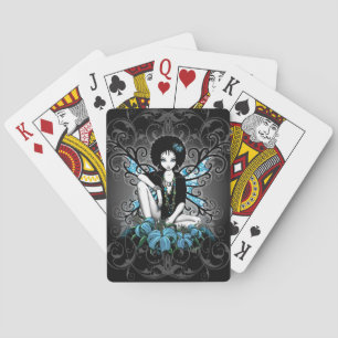 China Retro Afro Lily Blumen Fee Spielkarten