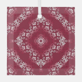 China Rosewood Floral 2 Blühte Glasdekoration Ornament Aus Glas