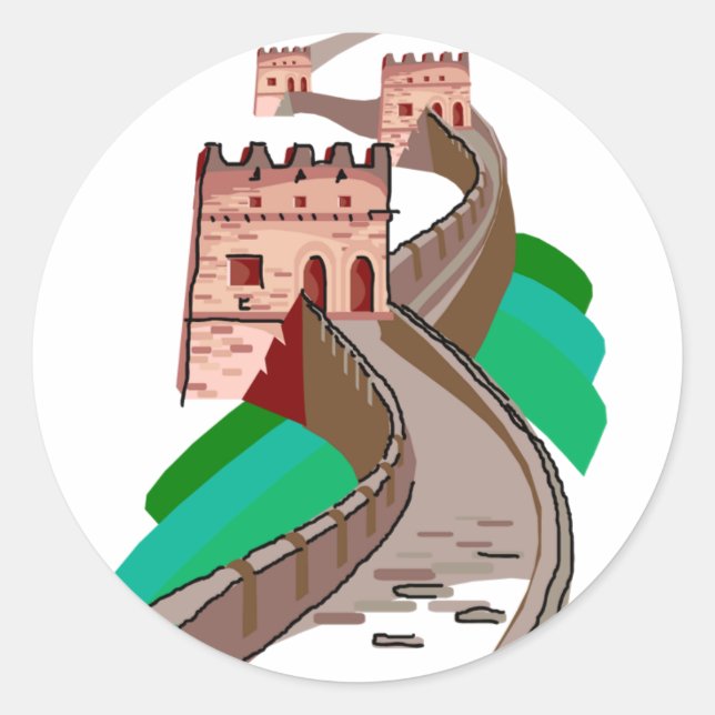 China Runder Aufkleber (Vorderseite)