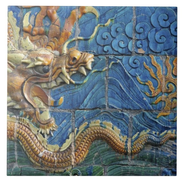 China, Shanxi, Datong, Wand von neun Drachen Fliese (Vorderseite)
