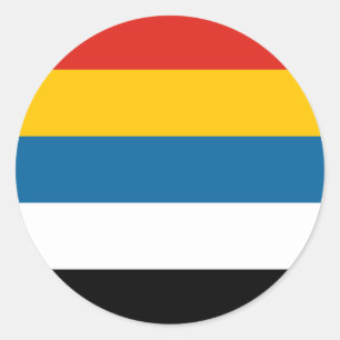 China - Symbol des alten Flaggenstaates Manchukuo Runder Aufkleber