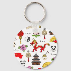 China-Symbol-Muster Schlüsselanhänger