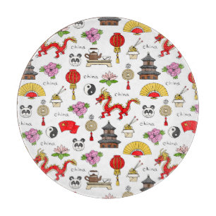 China-Symbol-Muster Schneidebrett