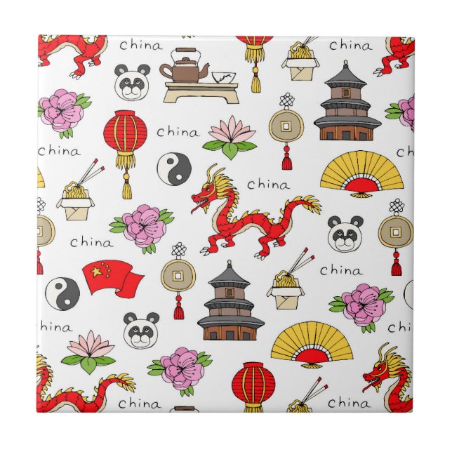 China-Symbolmuster Fliese (Vorderseite)