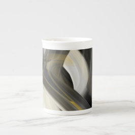 China Tasse Abstrakt Art Schwarz-weiß Gold