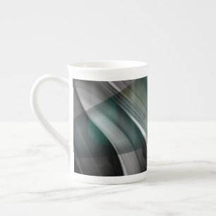 China Tasse Abstrakt Art Schwarz-weiß grün