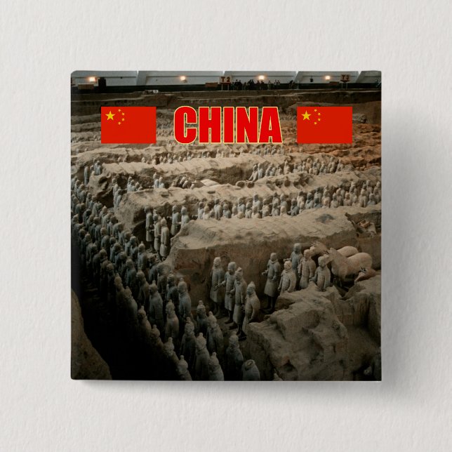 CHINA Terracotta Army Button (Vorderseite)