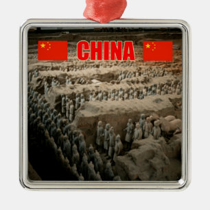 CHINA Terracotta Army Silbernes Ornament