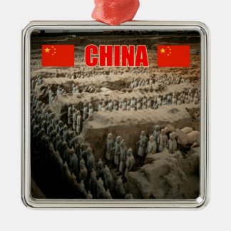 CHINA Terracotta Army Silbernes Ornament