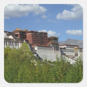 China, Tibet, Lhasa, Potala-Palast 3 Quadratischer Aufkleber